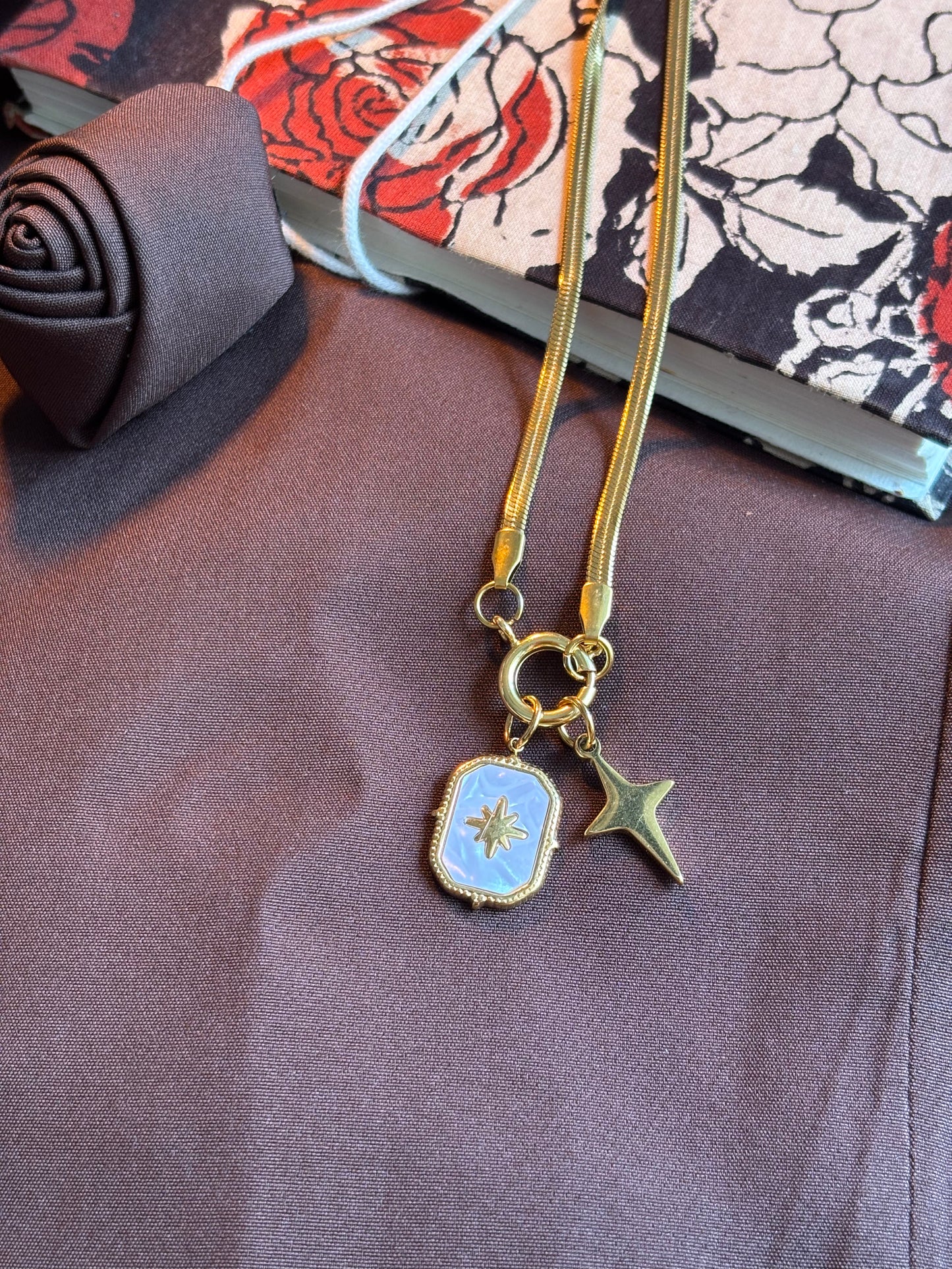 Golden Duo Charm Necklace ✨