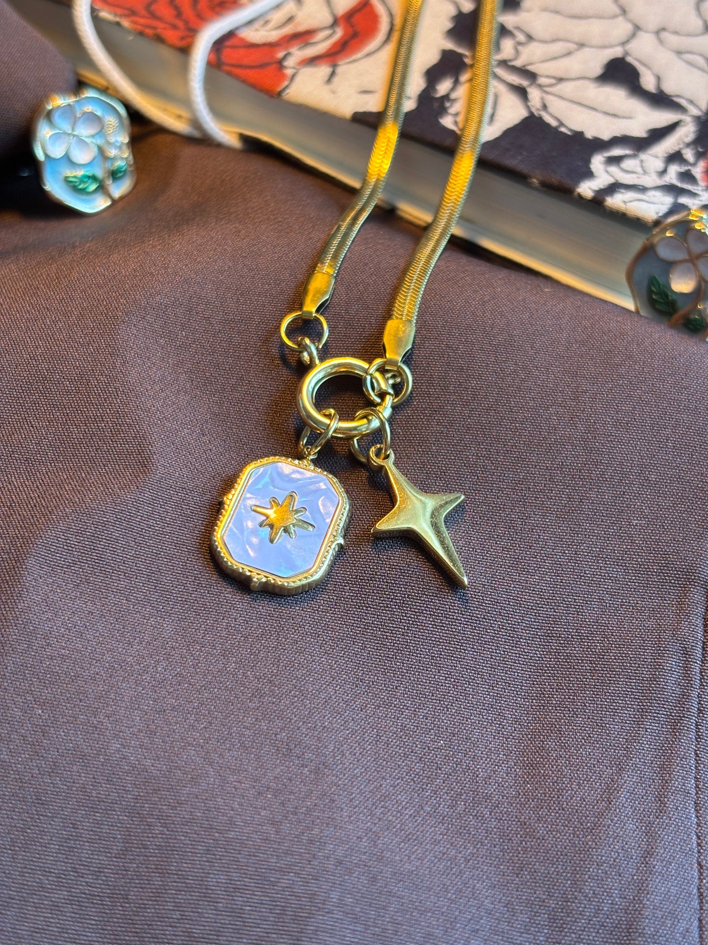 Golden Duo Charm Necklace ✨
