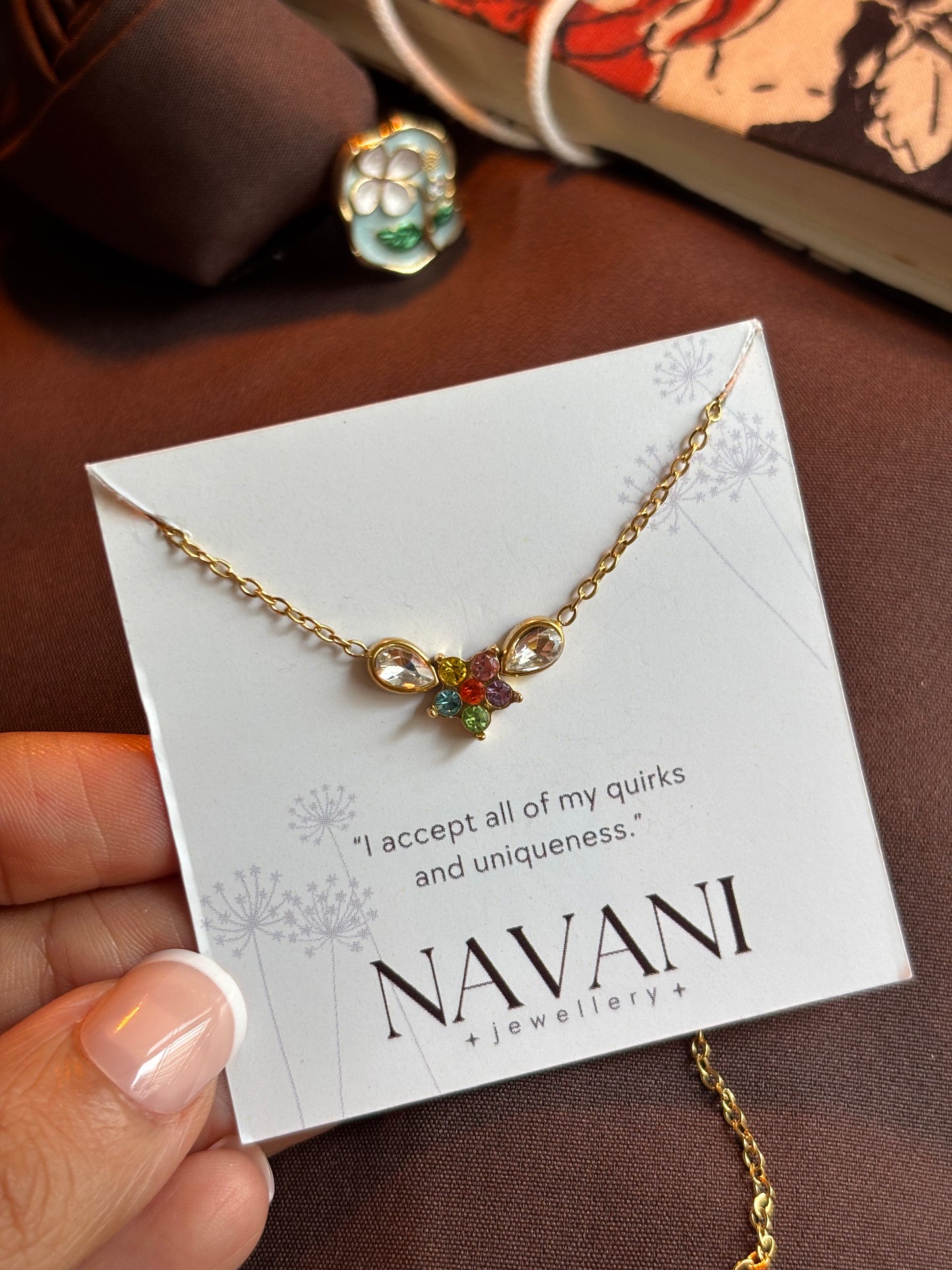 Twinkle Line Necklace β Multi Sparkle β¨ / Crystal Shine π«
