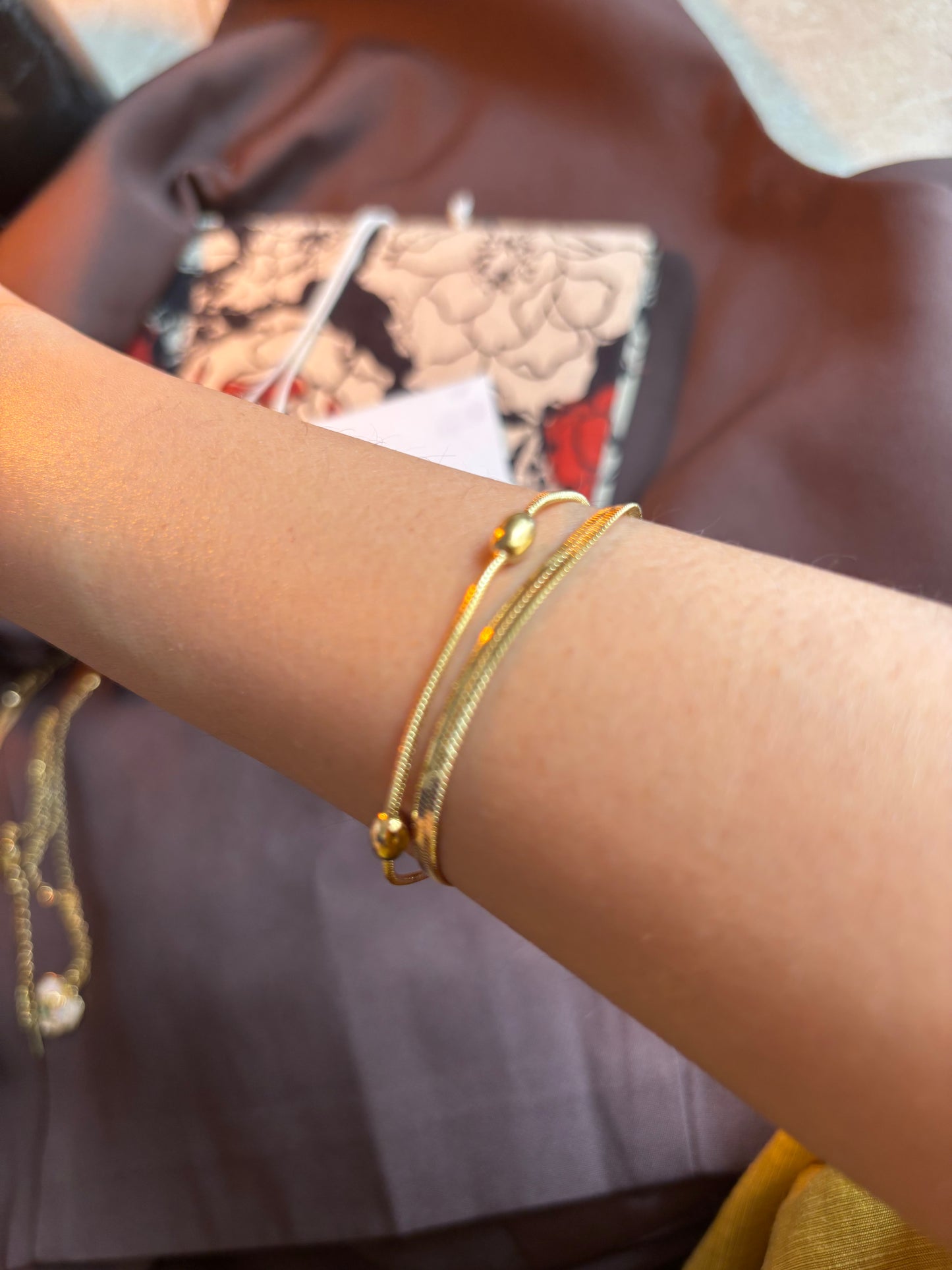 Golden Glide Bracelet | Adjustable Minimalist Gold Bangle