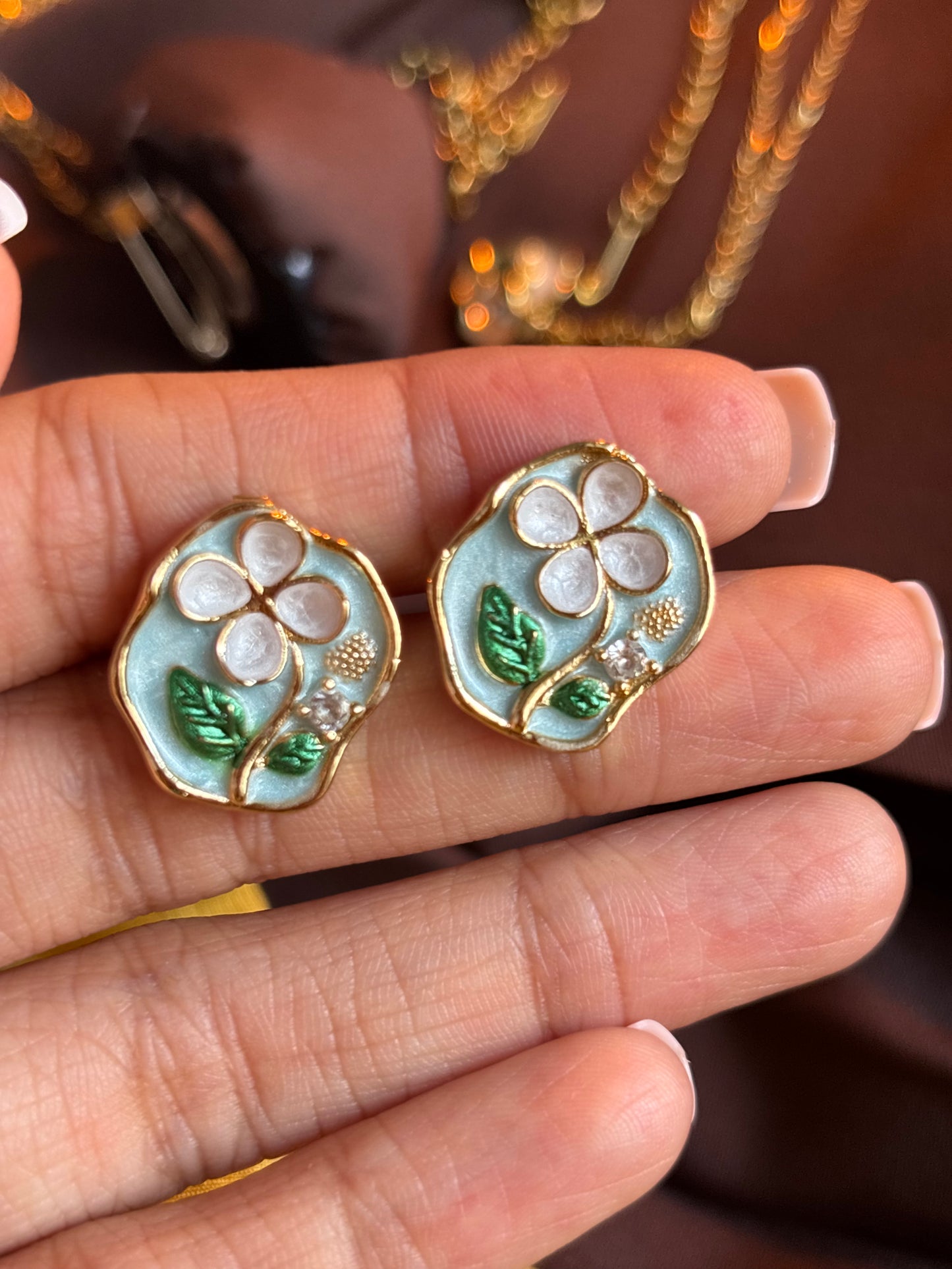 Bloom Studs | Floral Gold Stud Earrings | Tarnish-Resistant