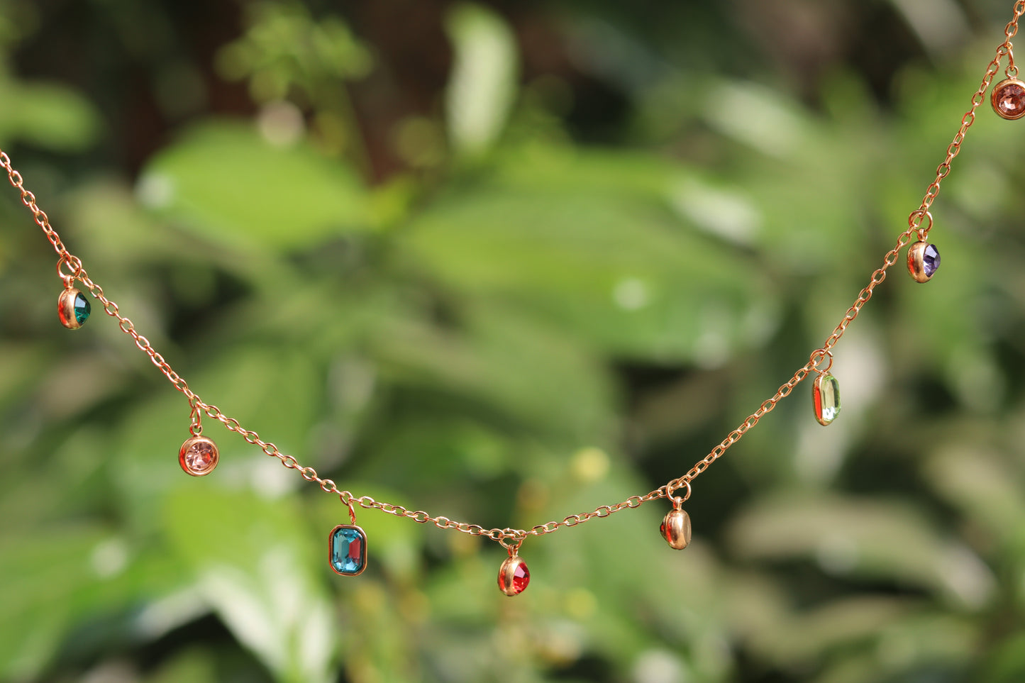 Multi-Color Stone Necklace by Navani Jewelry