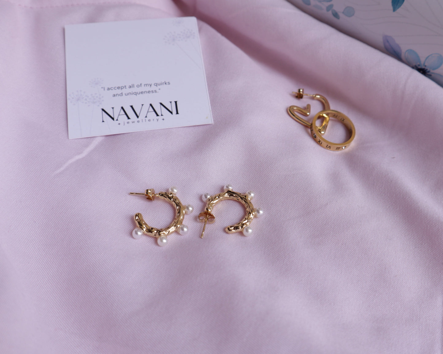 Petite Pearl Hoops