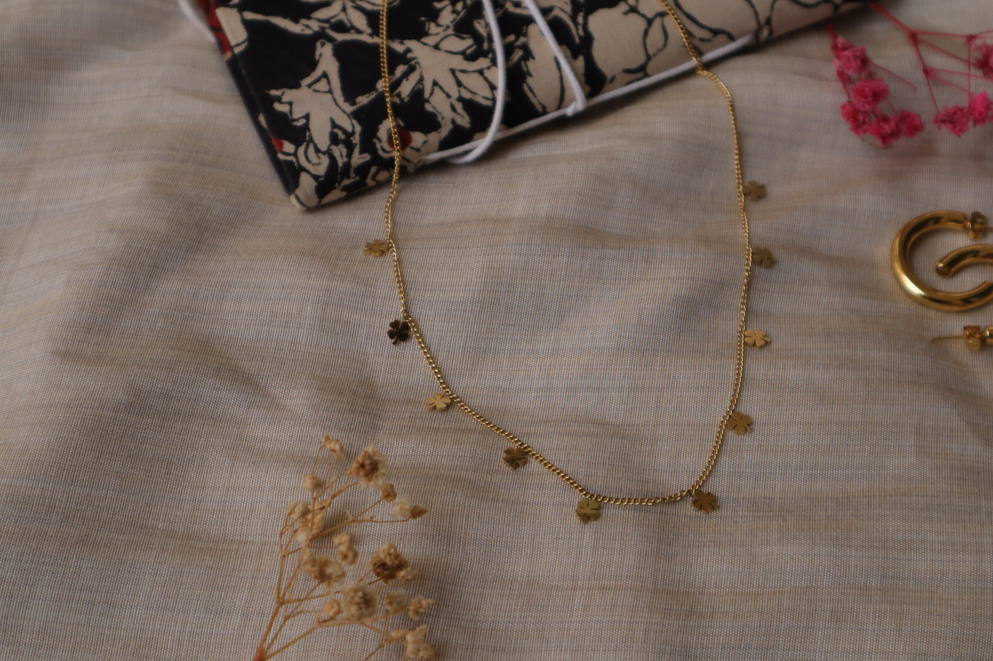 Lucky Clover Necklace β Gold Dainty Pendant with Multiple Leaves β Gift for Her