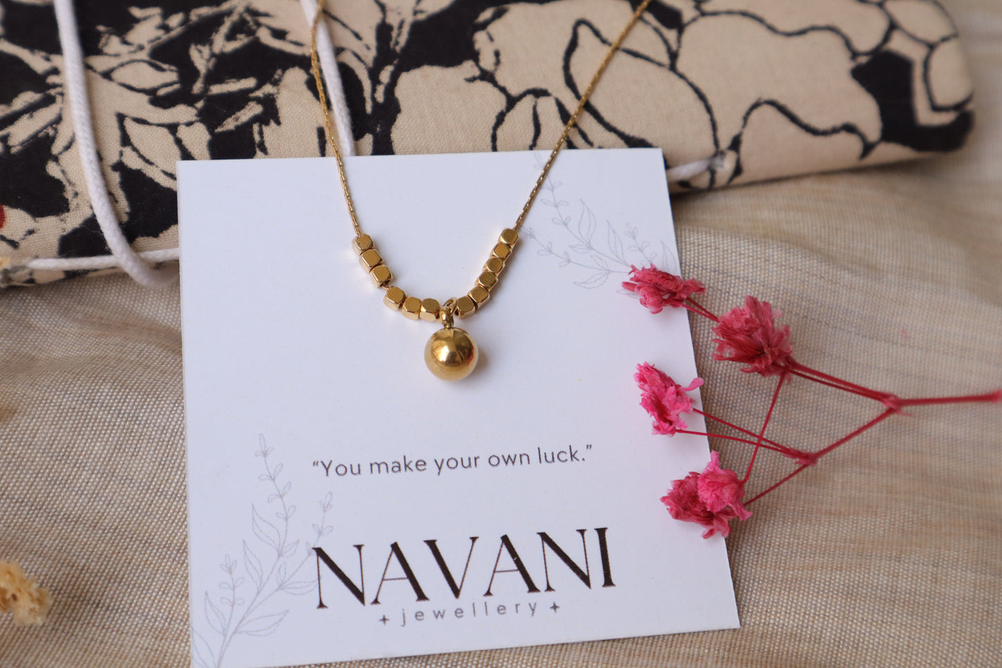 Golden Orb Pendant | Anti-Tarnish Stainless Steel Necklace