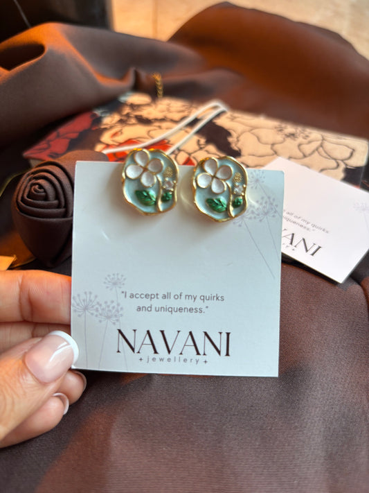 Bloom Studs | Floral Gold Stud Earrings | Tarnish-Resistant