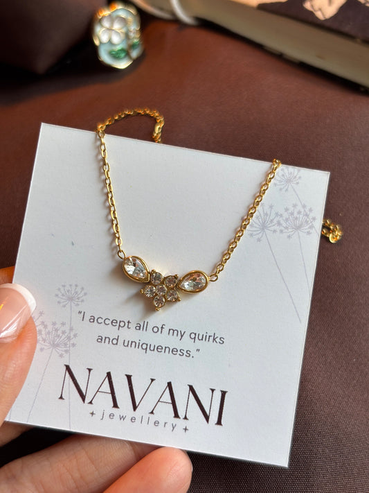 Twinkle Line Necklace – Multi Sparkle ✨ / Crystal Shine 💫