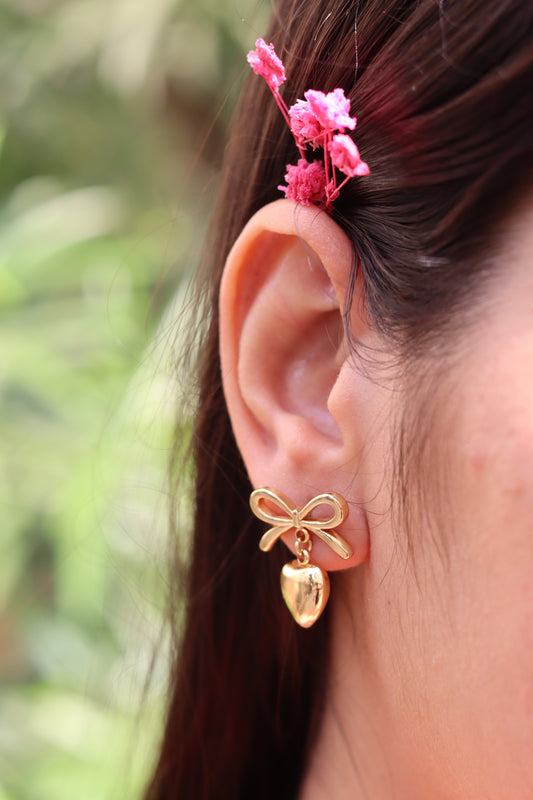 Heartstring Bow Earrings