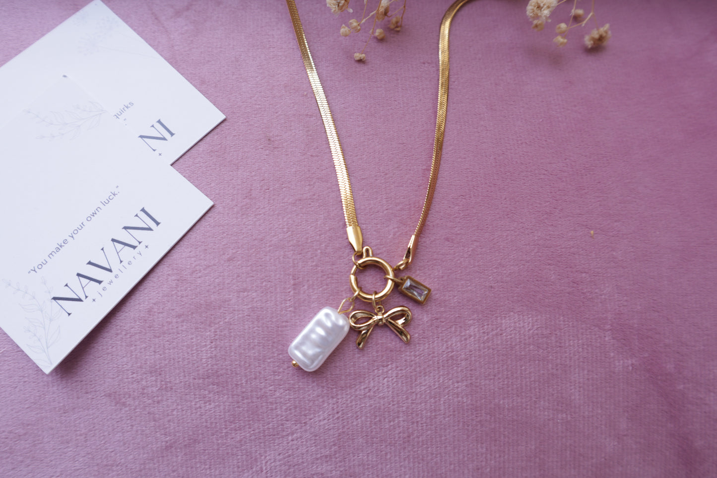 Bow & Beyond Charm Necklace