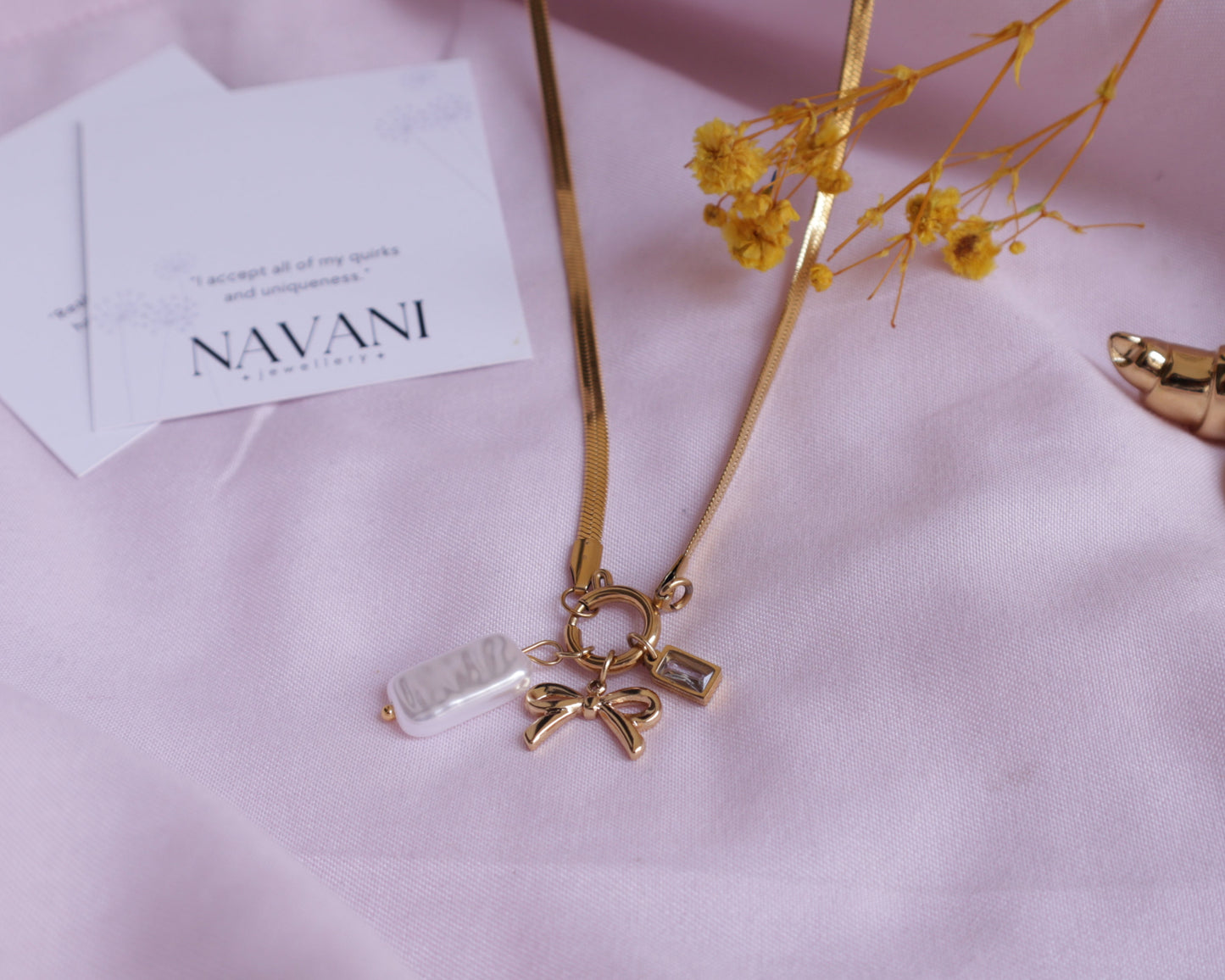 Bow & Beyond Charm Necklace