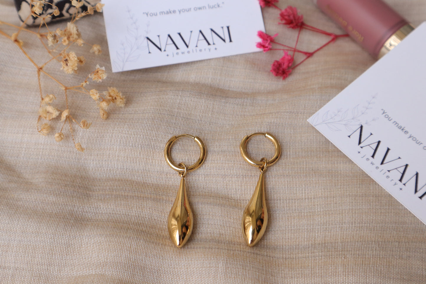 Eternal Elegance Gold Drop Earrings