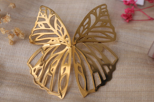 Golden Butterfly Filigree Anti-Tarnish Earrings