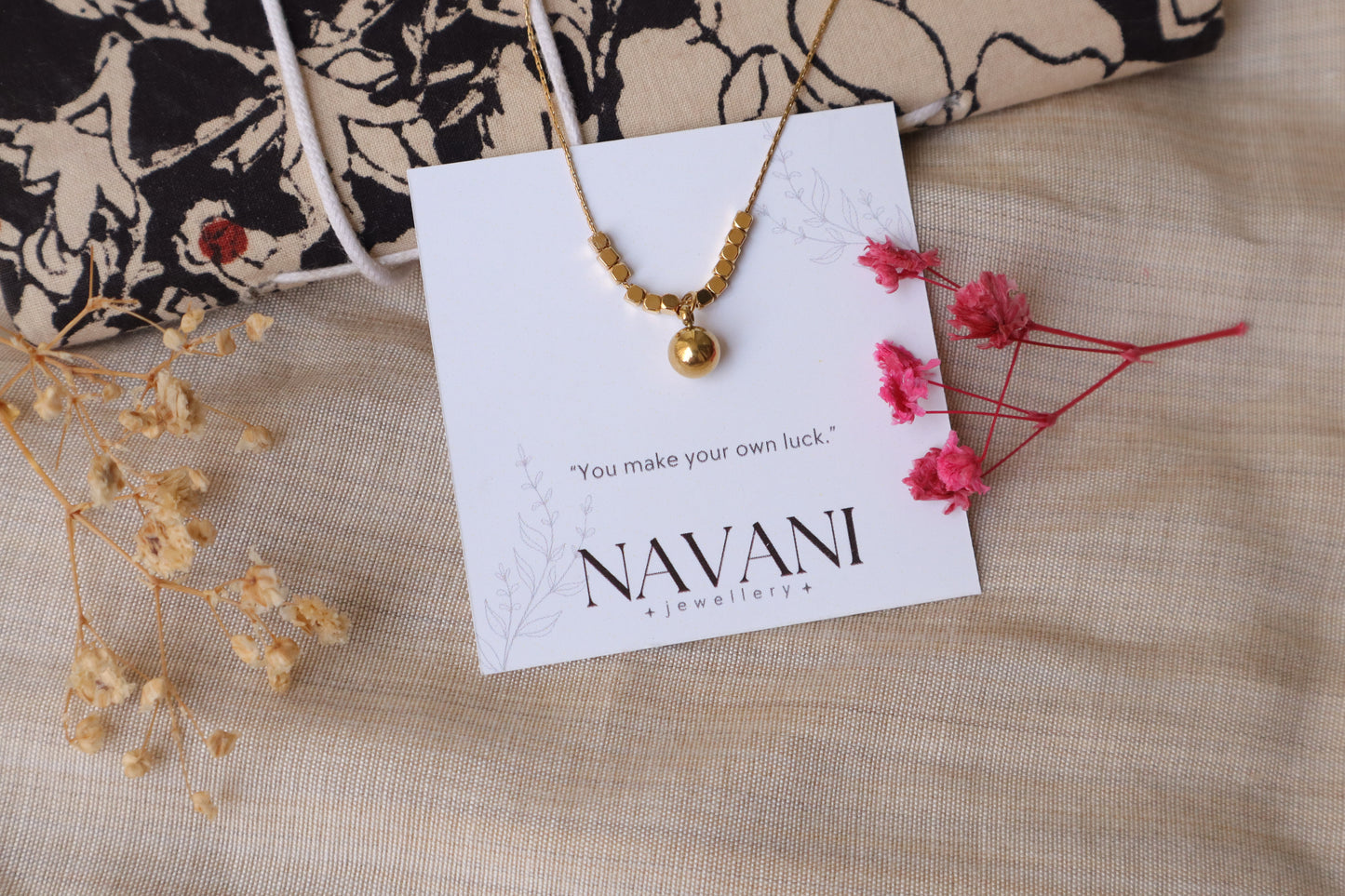 Golden Orb Pendant | Anti-Tarnish Stainless Steel Necklace